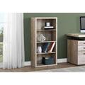 Gfancy Fixtures 47.5 in. Taupe Particle Board & MDF Bookshelf with Adjustable Shelves GF3708489